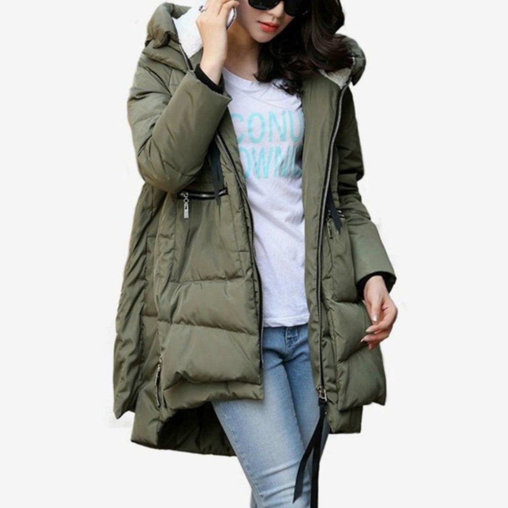 Orolay Women's Thickened Down Jacket S Green